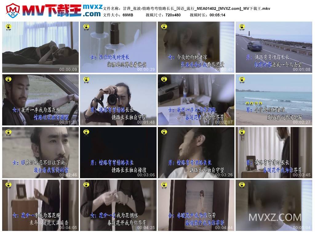 甘萍_张波-情路弯弯情路长长_国语_流行_MEA01402